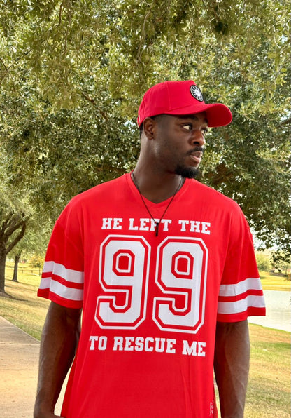 HE LEFT THE 99 TO RESCUE ME JERSEY